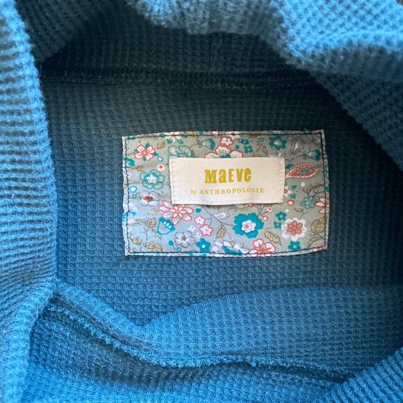 Anthropologie Maeve Ainsley Cowl Neck Thermal Turtleneck, Green, Size S - Picture 3 of 5